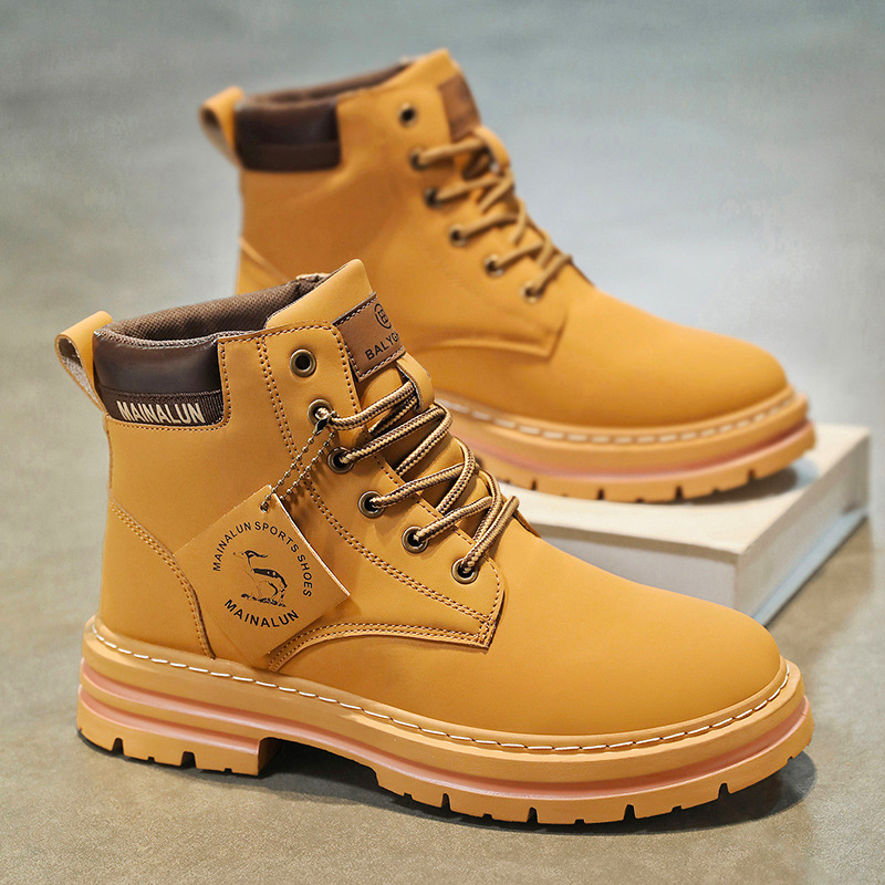 Mens Fashion Week - Sepatu Boots Pria Klasik High Top