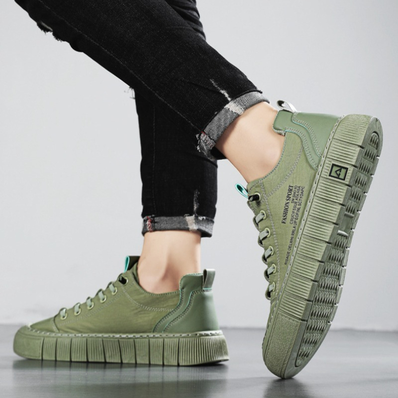 Casual Sneakers Men - Sepatu Sneakers Kanvas Pria Sol Tebal