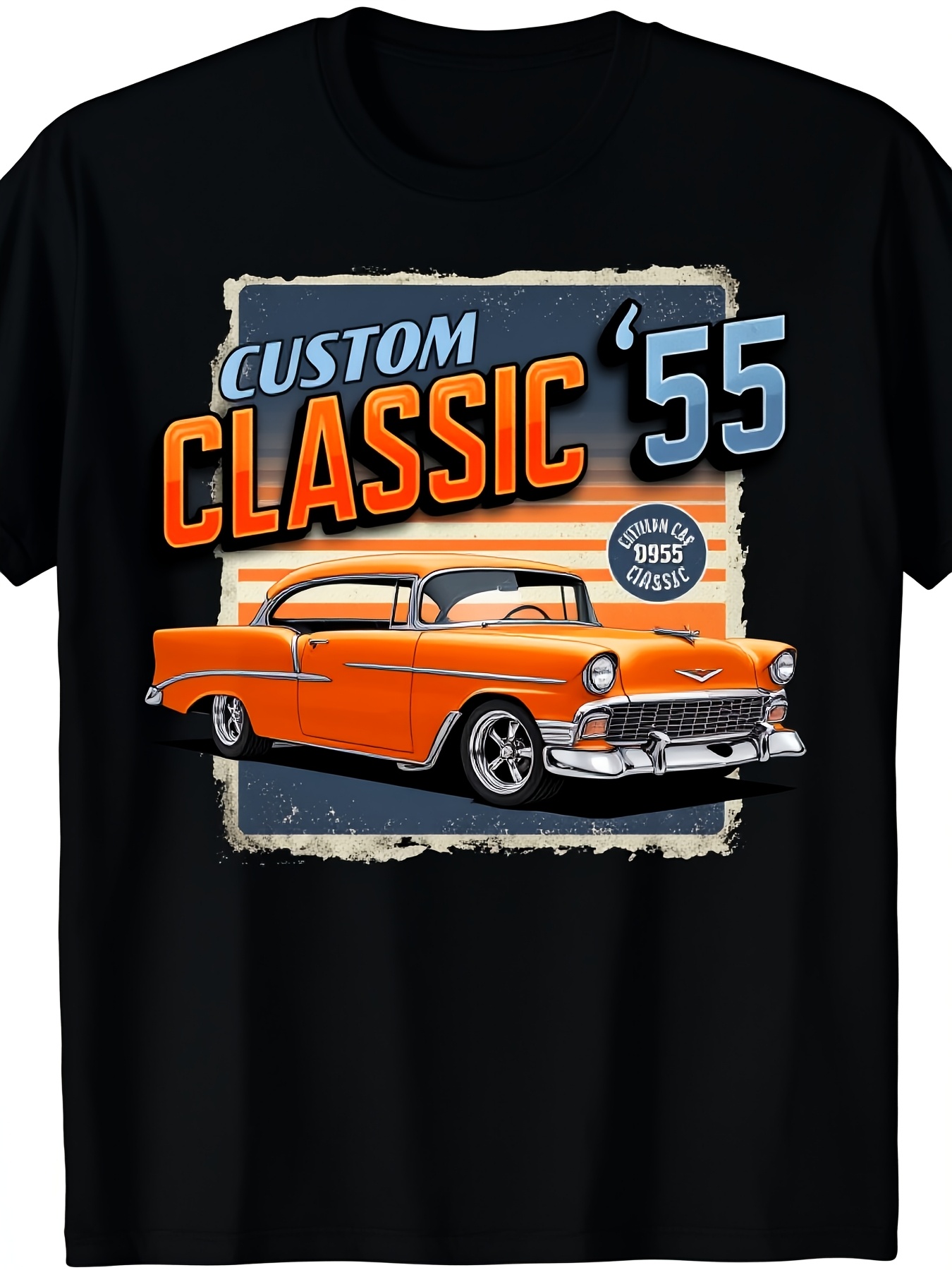 Mens Fashion In The 50S - 1pc Kaos Grafis Mobil Klasik Vintage