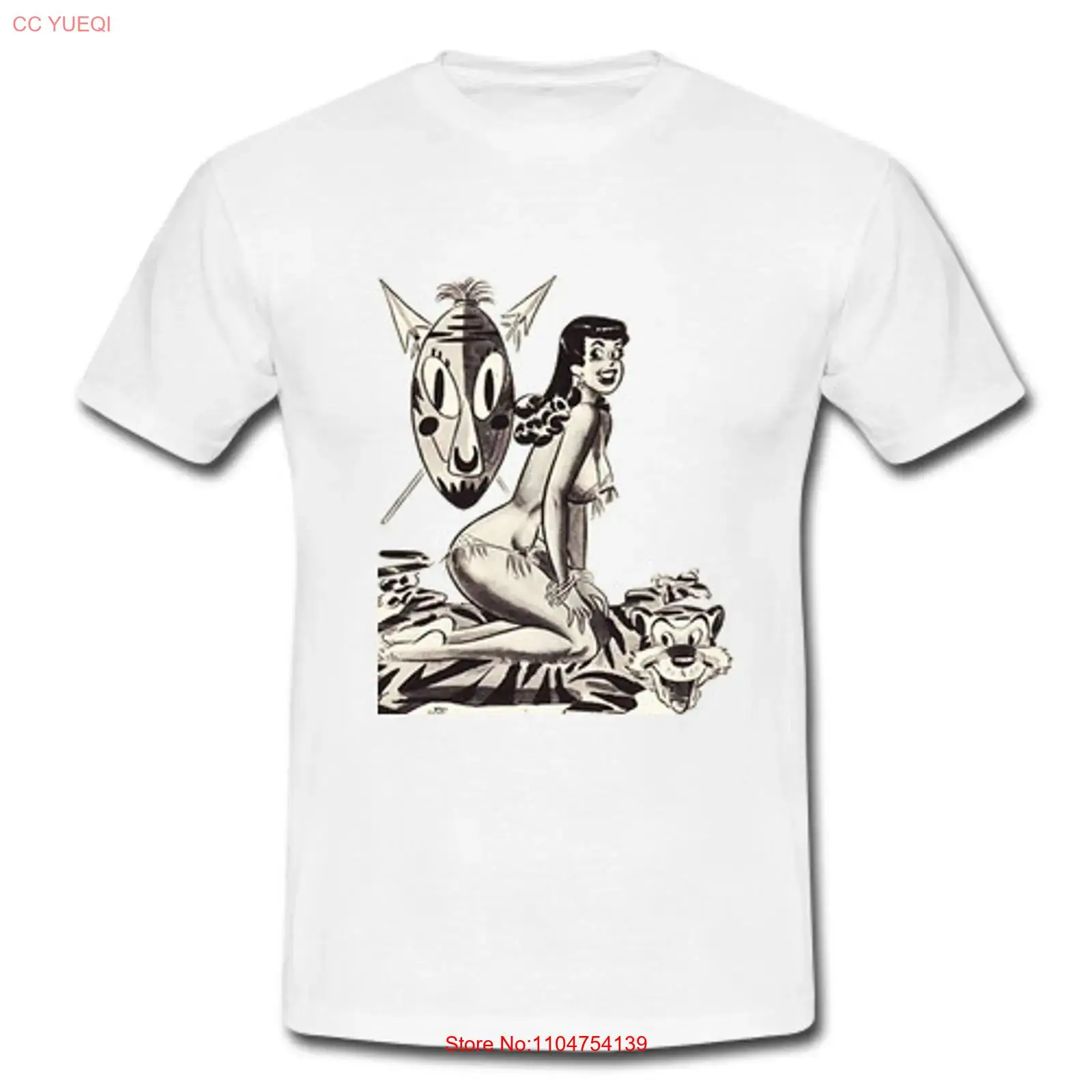 Mens Fashion In The 50S - Kaos Retro Katun Pria Pinup Tiger