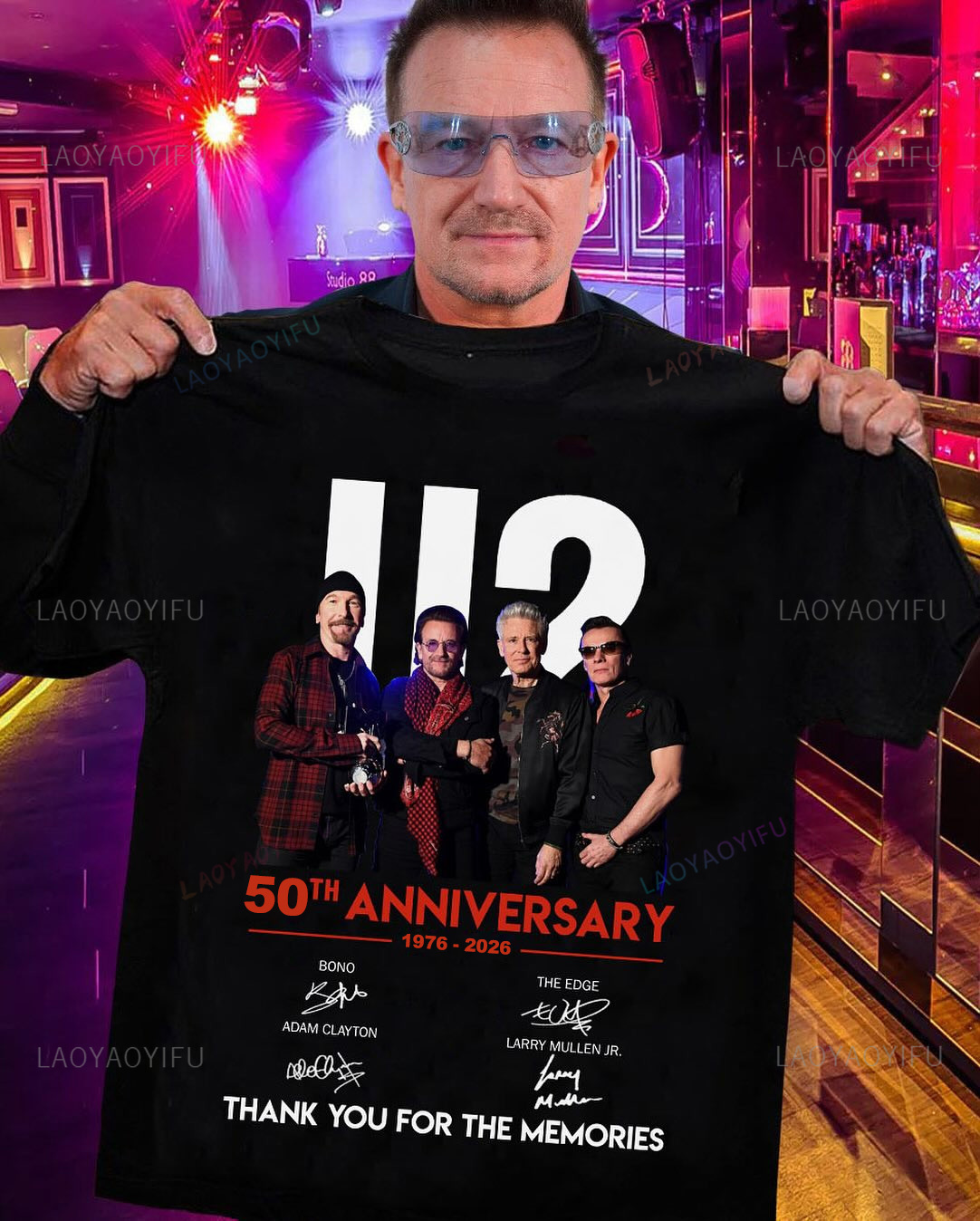 Men'S Fashion Over 50 - Kaos Grafis U2 Band 50 Anniversary