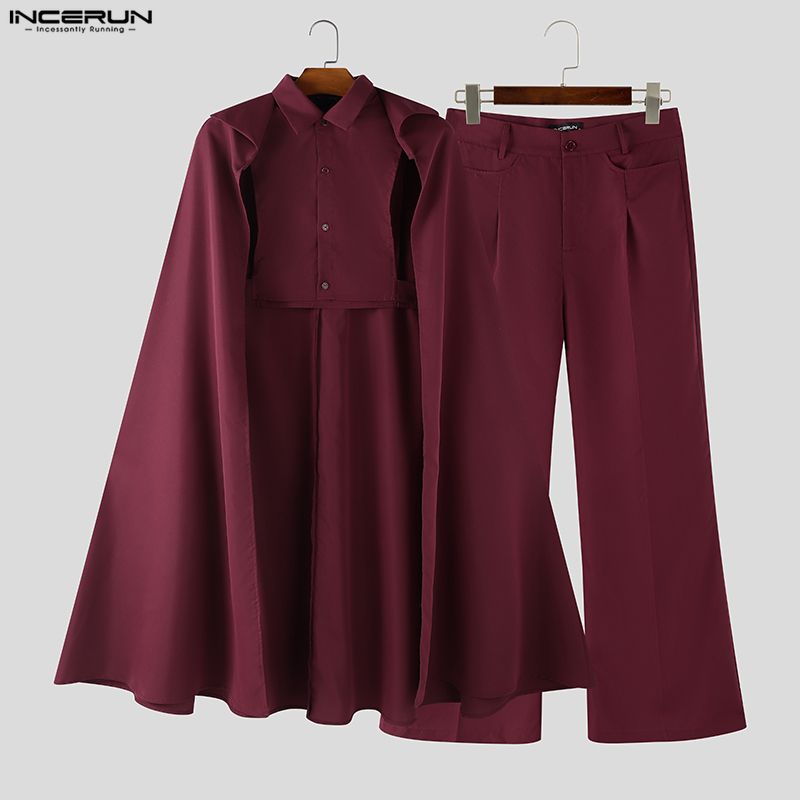 INCERUN Set Pria Warna Solid K - Men'S Fashion 2026 ulasan dan harga