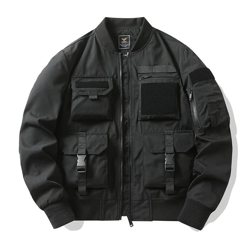 Jaket Pria Vintage Streetwear  - Mens Fashion Bomber Jacket ulasan dan harga