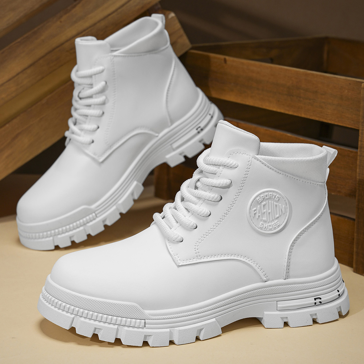 Sepatu Bot Motor Putih Pria Mo - Men'S Fashion Footwear ulasan dan harga