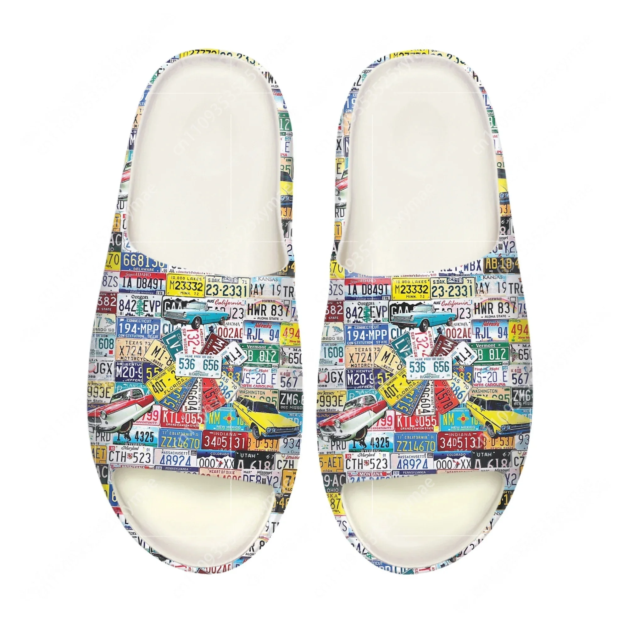 Sandal Pantai Motif Plat Nomor - Men'S Fashion Shoes ulasan dan harga
