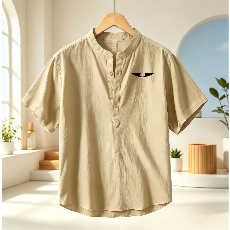 Kemeja pria berbahan katun dan - Linen Shirt Summer ulasan dan harga