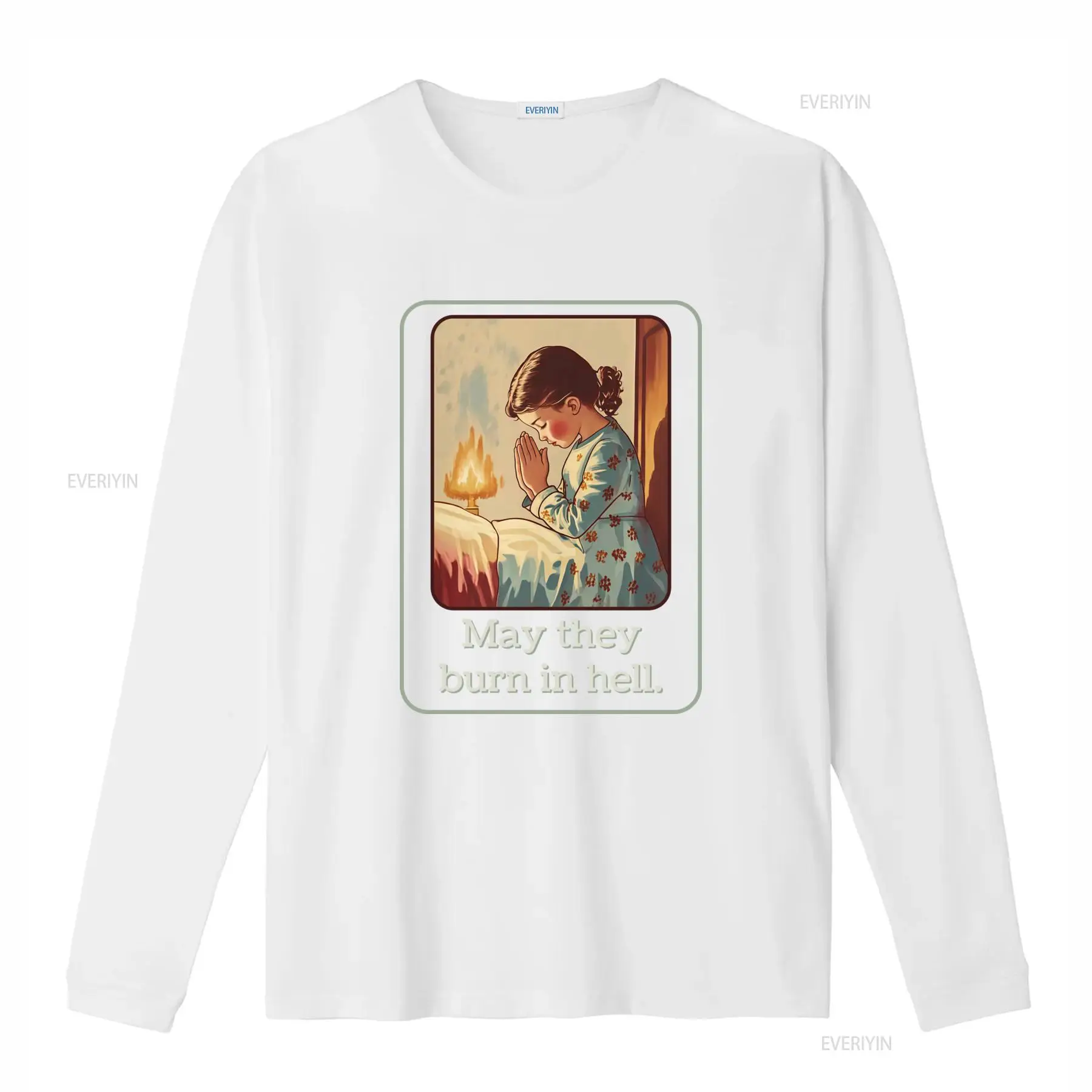 Kaus May They Burn In Hell Luc - Mens Fashion In The 50S ulasan dan harga