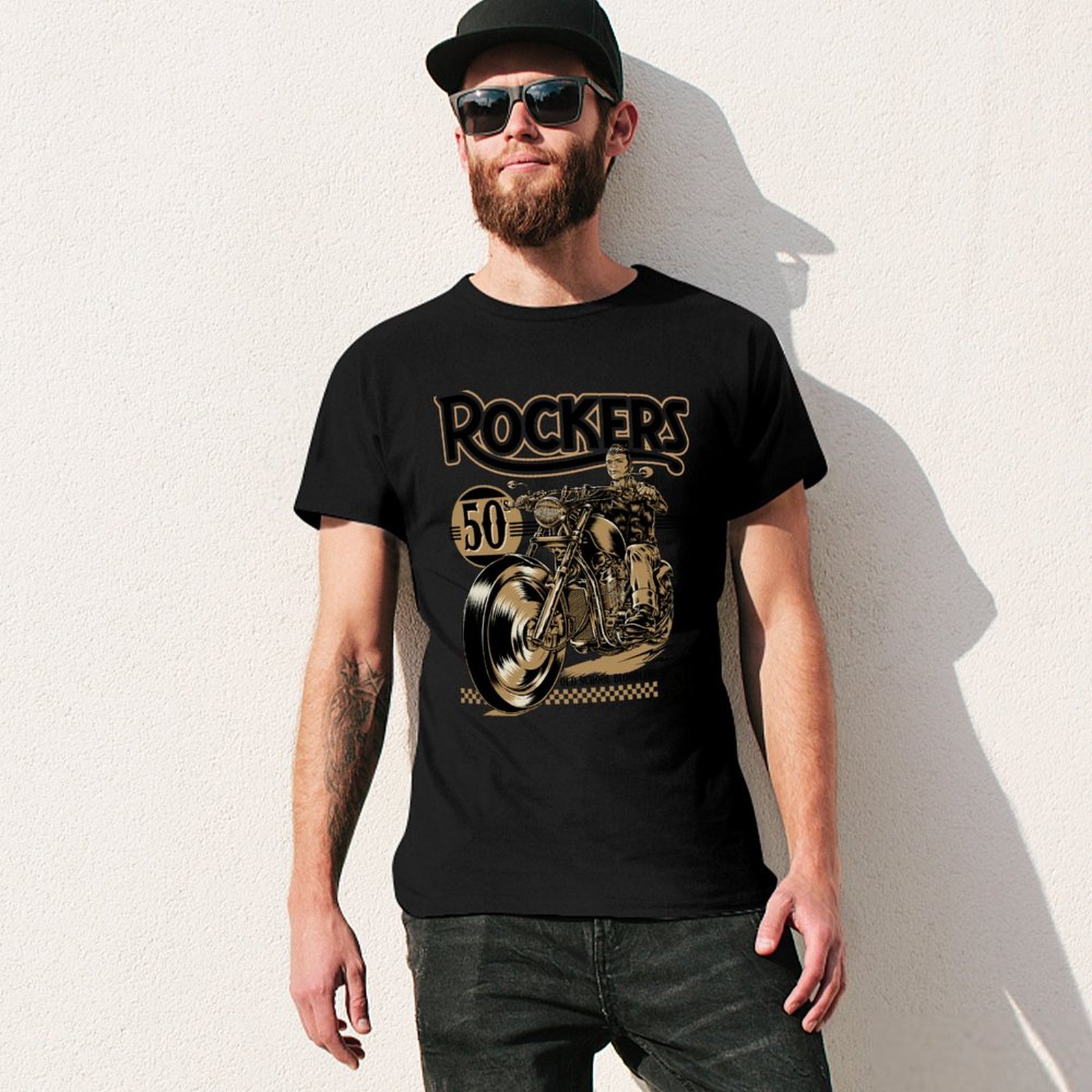 Kaos Rockers 50s, Kaos Kasual  - Mens Fashion In The 50S ulasan dan harga
