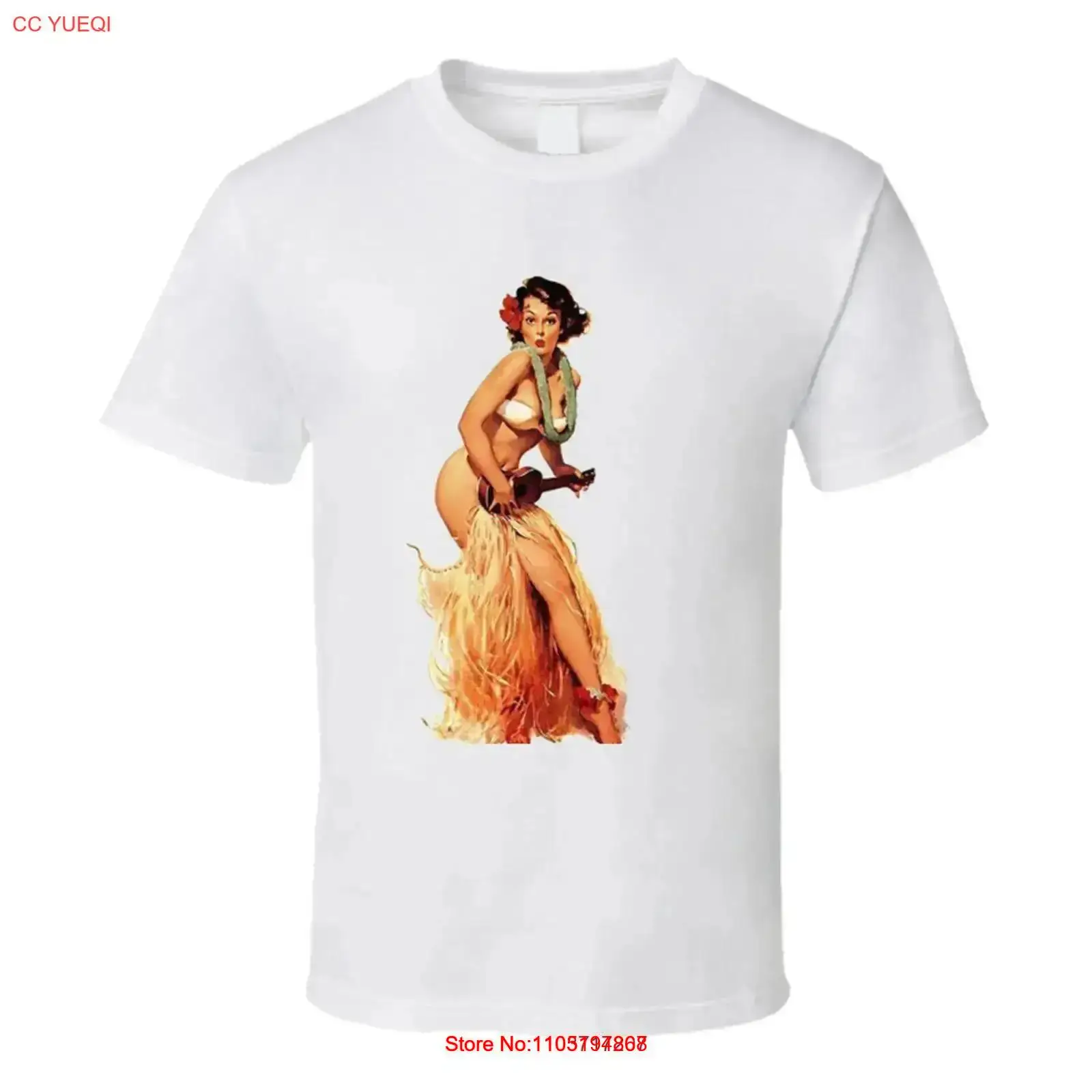 Kaos Retro Tiki Hula Girl Ukel - Mens Fashion In The 50S ulasan dan harga