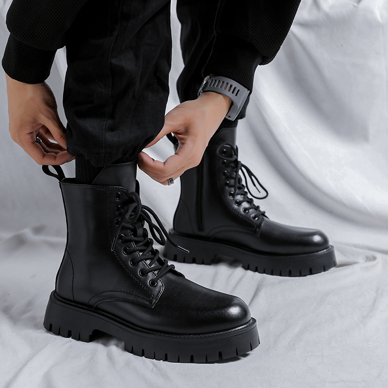 Sepatu Bot Kulit Asli Pria Mew - Men'S Fashion Footwear ulasan dan harga
