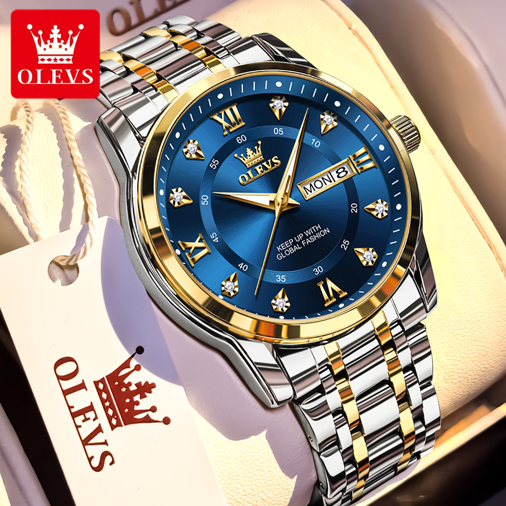 OLEVS Jam Tangan Pria Modis Be - Mens Fashion Week ulasan dan harga