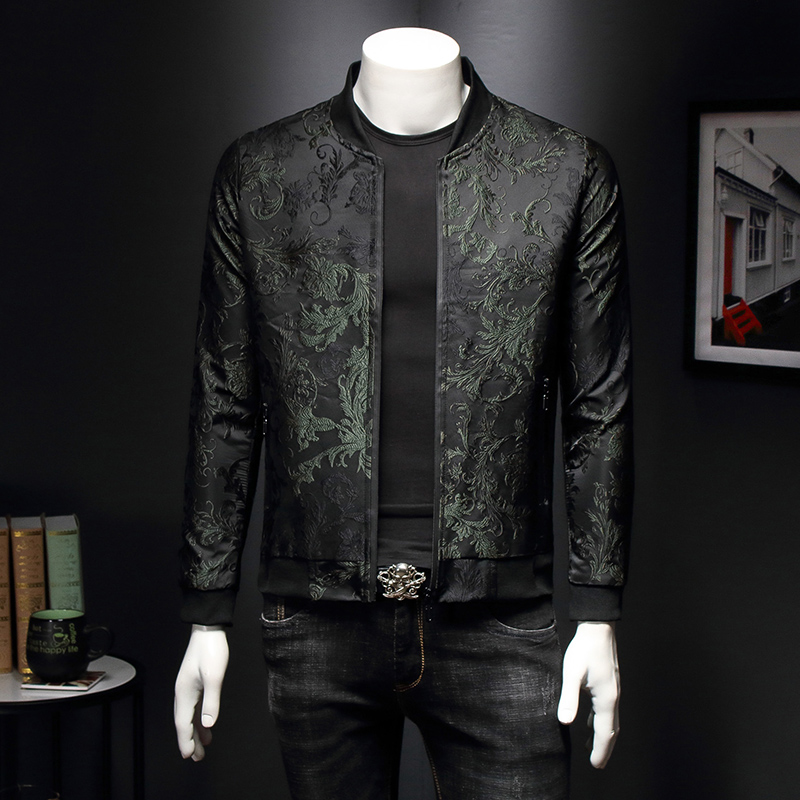 Jaket Bunga Pola Paisley Pria  - Mens Fashion Bomber Jacket ulasan dan harga