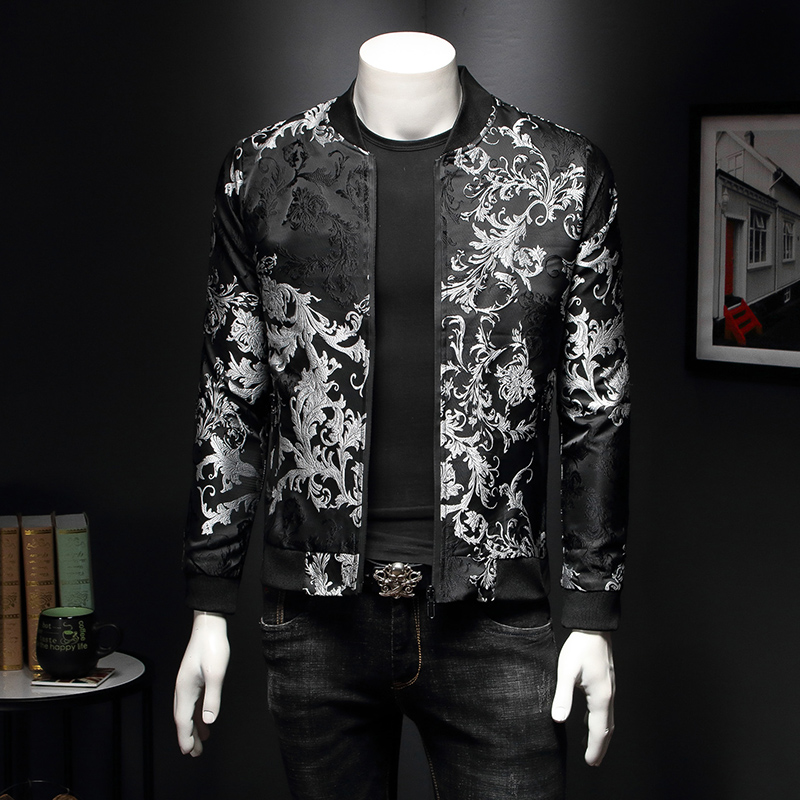 Jaket Bunga Pola Paisley Pria  - Mens Fashion Bomber Jacket ulasan dan harga