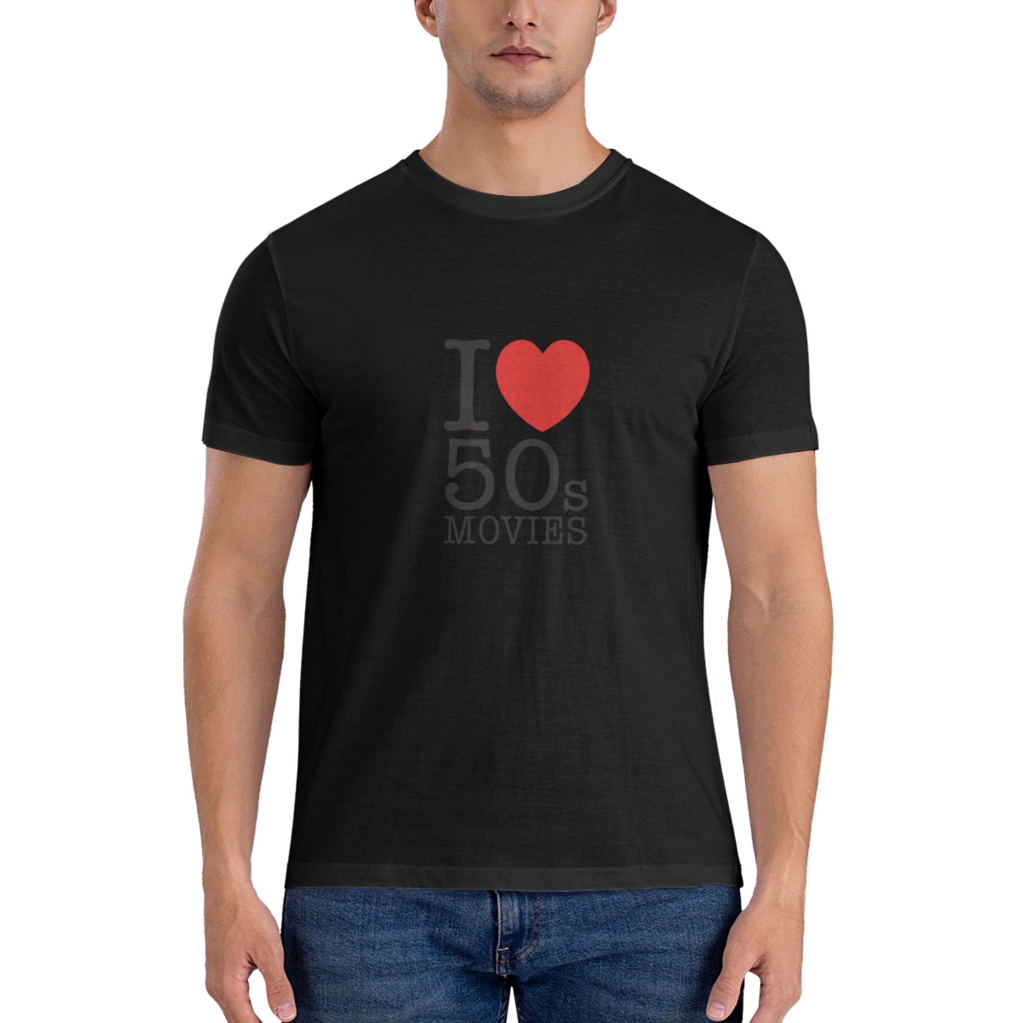 Kaus Cetak Pria Lucu I Love 50 - Mens Fashion In The 50S ulasan dan harga