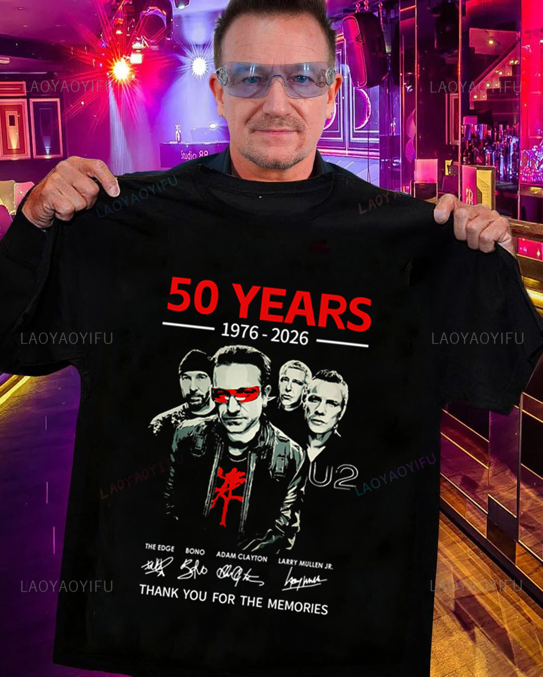 Kaos Grafis U2 Band 50 Anniver - Men'S Fashion Over 50 ulasan dan harga