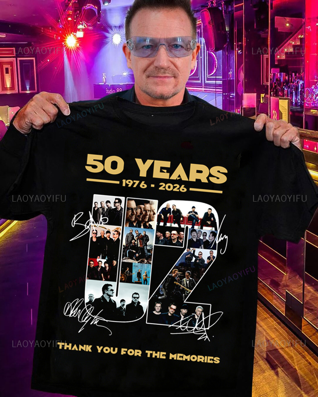 Kaos Grafis U2 Band 50 Anniver - Men'S Fashion Over 50 ulasan dan harga