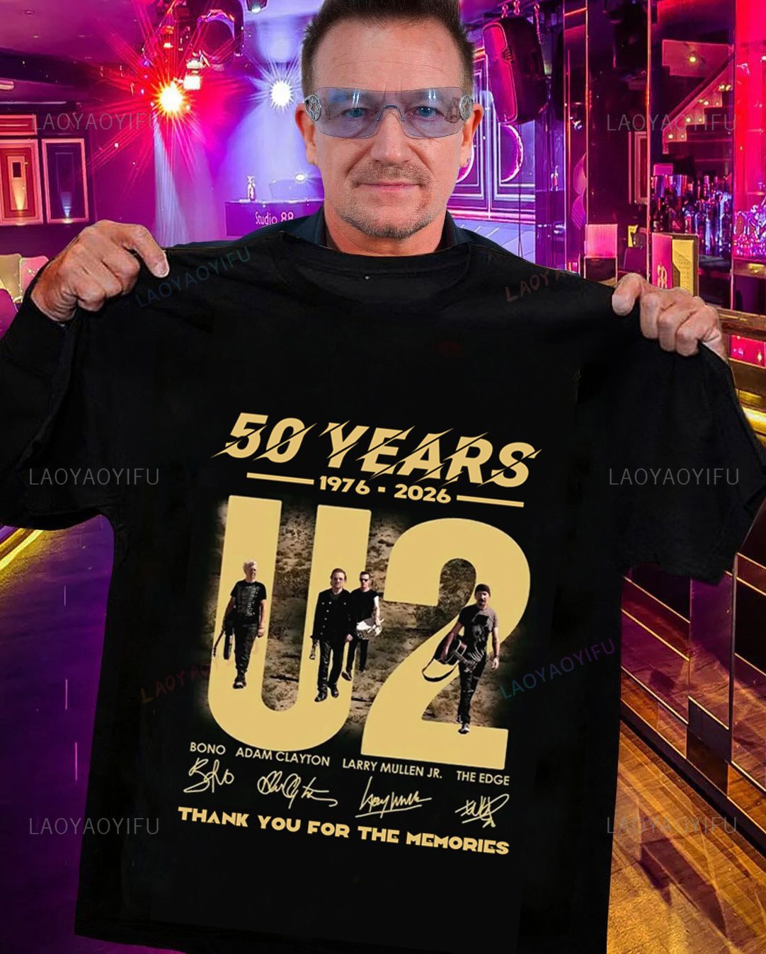 Kaos Grafis U2 Band 50 Anniver - Men'S Fashion Over 50 ulasan dan harga